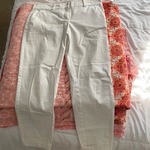 Talbots white ankle pants size 2